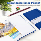 SUQJOY Lined Journal Notebooks for Writing, 100 GSM Thick Paper, 1 Pack Hardcover Notebooks, A5 College Ruled Notebook, Journaling Notebook for School/Travel/Office (Blue- 1 Pack)