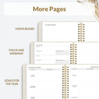 SUNEE 2026 Planner 8.5" x 11" – Dated Productivity Planner for Time Management - Daily,Weekly & Monthly Planner to Achieve Goals - Planner 2026 dated from January 2026 – December 2026,Beige
