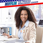 Mifflin-USA Horizontal No Zip Card Protector with Metal Clip and Vinyl Straps (Clear, 4x3 Inch, 100 Pack), Quick Load PVC ID Name Badge with Clips