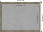Amanti Art Silver Framed Magnetic Board 22x30 Medium Vision Board for use with Magnets, 100% Metal Sheet to Display Items as Office Decor or for Home Organization in mudroom, Kitchen or Kids Room