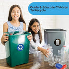Recycle Stickers for Trash Bins - Perfect Recycling Sticker for Trash Can - 4 Pack - 5" x 5" Decal Logo - Ideal Label Sign for Home or Office Refuse Bin - Suitable for Indoor/Outdoor use