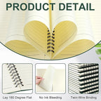 Yahenda Spiral Notebook Bulk A5 Journal Lined 8.3'' x 5.5'' Writing Composition Paper Small Notepad Subject Notebook for Students Office Business Back to School Supplies(Deep Green,72 Pcs)