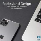 Vine Creations Leather Desk Mat 24" x 17", Desk Protector, PU Leather Desk Pad, Small Desk Pad Mat, Desk Blotter, Desk Pads on Top of Desks, Small Desk Mat for Home or Office (Black)