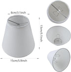 TAaMTYH small lamp shade chandelier shades set of 6，Fabric Lampshade for Wall Lamp，chandelier shades，small table lamps，For Cutting Edge bulbs, Clip-on Fitter Lampshade，3" X 6" X 5"