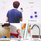 BingBing Dry Erase Erasers, 48 Pack Magnetic Whiteboard Eraser Chalkboard Cleansers Wiper for Classroom Office & Home (blue48)