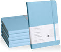 EMOMAS Lined Journal Notebook, 6Pack Hardcover Notebook for Men & Women – Journals for Writing, Work, School, Home & Daily Notes, 160 Pages – Medium A5, 5.7"x8", 100 gsm Thick Paper (Sky Blue)