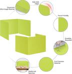 2 Pack Fluorescent Green Desk Dividers for Students, Privacy Shields Folder for Students, Durable & Waterproof Plastic Study Board, Classroom Teacher Supplies Test Divider, Includes Extra Labels