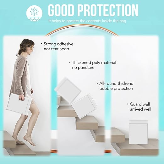 Fuxury Bubble Mailers 12x15" White Padded Envelopes 40 Pack Large Bubble Mailer Strong Adhesion Padded Mailer,Self-Seal Envelope for Mailing Small Business,Magazine,Clothing
