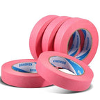 KIWIHUB Pink Painters Tape,1 inch x 60 Yards x 5 Rolls (300 Yards Total) - Medium Adhesive Masking Tape for Painting,Labeling,DIY Crafting,Decoration and School Projects