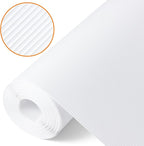 Shelf Liners for Kitchen Cabinets Drawer Liner Non Adhesive Cupboard Mat EVA Material Waterproof Refrigerator Mats Washable Fridge Liner for Cupboard and Desks Liner White 23.6 x 393.7 Inches