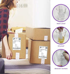 AveneMark 8 Stacks 4000 Labels 4" x 6" Fanfold Direct Thermal Labels, Postage Shipping Labels Paper with Perforated, Strong Adhesive Label for Zebra, Rollo, MUNBYN Thermal Printer,500 Labels per Stack