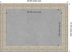 Amanti Art Silver Framed Magnetic Board 31x43 Large Vision Board for use with Magnets, 100% Metal Sheet to Display Items as Office Decor or for Home Organization in mudroom, Kitchen or Kids Room