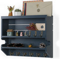 Mutsault Key Holder for Wall, Mail Organizer Wall Mounted, Gray