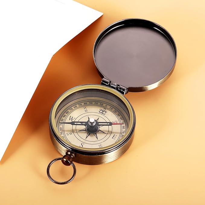Retirement Gifts for Men, Compass Gifts, You Will Be Missed Vintage Compass Present for Men, Farewell Going Away Goodbye New Beginnings Gifts for Coworkers Colleague Employee,Dorm Room Essentials