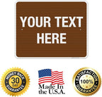 Custom Sign, Personalized Metal Signs, Customize for Business, Workplace, Home, Airbnb, Delivery Brown Signs, 24x30 Inches, 3M EGP Reflective .080 Aluminum, Fade Resistant, Made in USA by Sigo Signs