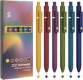 UIXJODO Colorful Pens, 6 Pcs Colored Pens Fine Point Smooth Writing Pen, 0.5mm Colored Ink Gel Pen for Journaling Note Taking Writing, Office School Supplies Gifts for Women (6 Pcs Gold Vintage)