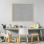 Amanti Art Silver Framed Magnetic Board 22x26 Medium Vision Board for use with Magnets, 100% Metal Sheet to Display Items as Office Decor or for Home Organization in mudroom, Kitchen or Kids Room