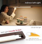 Leetdud LED Under Cabinet Lighting Hardwired or Plug in, 16 Inch 8W, Dimmable 5 Color 2700K/3000K/3500K/4000K/5000K, Linkable Eyes Care Design Counter Lights for Kitchen, Sink, ETL Listed, Bronze