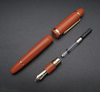 JINHAO X159 Fountain Pen (F Nib 0.5mm, Orange Red with Gold Clip)
