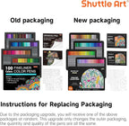 Shuttle Art Fineliner Colored Pens, 100 Colors 0.38mm Fine Point Pens with Stencils & Adult Coloring Books for Coloring, Drawing, Detailing, Writing Note Taking Calendar and Journal Art Projects