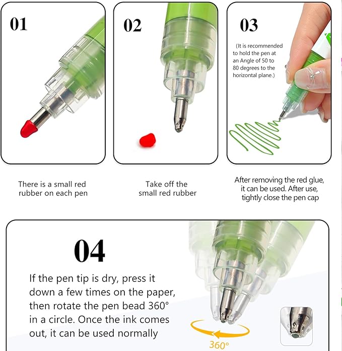 kander Acrylic Gel Pens, 12 Colors Highlighter Acrylic Gel Ink Pens with Bullet Tip,Strong Coverage, Large Ink Capacity, Multi-Purpose Paint Pens for Rock Painting, Crafts, DIY, Art Supplies