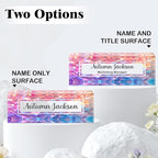 Ship Next Day-Custom Name Plate for Desk, Desk Name Plate Personalized, Acrylic Office Desk Accessories, Appreciation Gifts for Coworkers Employee Teachers Boss Women Men (Polygon Gradient)