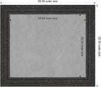 Amanti Art Black Framed Magnetic Board 25x29 Medium Vision Board for use with Magnets, 100% Metal Sheet to Display Items as Office Decor or for Home Organization in mudroom, Kitchen or Kids Room