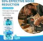Aoutrow 60 Pairs Soft Foam Ear Plugs, 38dB SNR Slow Rebound Ear Plugs for Sleeping Noise Cancelling, Noise Reduction, Work, Swimming, Shooting, Studying, Blue