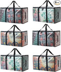 Heavy Duty 93L (24.5 Gallon) Stackable Plastic Storage Bins with Lids, Clear Totes for Moving, Home Organization & Christmas Storage - Durable Alternative to Moving Bags, Storage Bags, 6 Pack