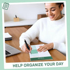 to Do List Notepad with 60 Tear Off Sheets, 6.7 x 9.8" to Do List Notebook for Work Perforated Daily Planner with Task Checklist for Home School Office Personal Organizers, Green