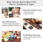 PigPotParty 18 Pcs Food Labels for Party Buffet w/Cleaning Spray, 4"x3" Mini Chalkboard Signs Include 2 Liquid Chalk Markers for Food Display - Food Tags- Table Palce Card (Waved Shape)