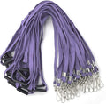 Lanyard Light Purple Lanyards Neck Flat Premium Breakaway Badge Lanyard with J-Hook for ID Nametag Badge Holder