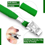Marspark 200 Sets Clear Name Tags with Lanyard, Lanyards for ID Badges Reusable Strap with ID Holder Plastic Name Badges for Adults Business School Church Conference (Dark Green)