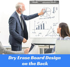Nortix Sticky Easel Pad, 25x30 Inches Large Self Stick Grid Flip Chart Paper, Upgraded Versatile Sticky Easel Pad with Dry Erase Surface for Meeting/Training/Doodling, 30 Sheets/Pads, 6 Pads