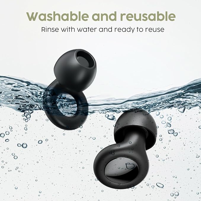 ProSeries Sleep Earplugs - 45dB Highest SNR Noise Cancelling Ear Plugs for Sleeping, Side Sleepers - Ultra Soft Reusable Silicone Hearing Protection for Snoring, Travel, Concerts & Noise Sensitivity