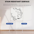 Easel White Board with Stand, 36" x 24" Magnetic Portable Dry Erase Whiteboard, 3' x 2' Tripod Height Adjustable Flip Chart Standing Easel for Office or Teaching Kids at Home & Classroom, Silver