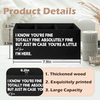 URLLUAE Thoughtful Uplifting Gifts Wooden Pen Pencil Holder for Office Desk Accessories, Thinking of You Get Well Soon Gifts for Women Men, Encouragement Makeup Brush Toothbrush Holder Organizer