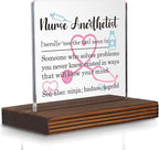Nurse Anesthetist Gift for CRNA, Funny Desk Decor Plaque for Certified Registered Nurse Anesthetists, Graduation Appreciation Sign for OR Staff PA066