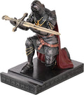 HDMbigmi King's Guard Leader Cloak Warrior Knight Pen Holder Mobile Phone Stand, Ornament Knight Statue, Pen Stand Paperweight for Office and Home (Iron)
