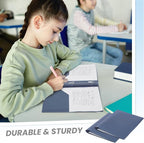 Lincia 100 Pcs Plastic Folders with Pockets and Prong Folders with Prongs 2 Pockets for Office, School for Students, Teachers, Office Workers(Grey Blue)