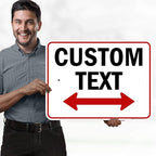 Custom Arrow,Custom Directional Sign, Two Way Arrow,18x24 Inches, Rust Free .063 Aluminum, Fade Resistant, Made in USA by My Sign Center