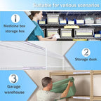 Eeoyu Magnetic Label Holders with Magnets Magnetic Data Card Holders with Clear Plastic Protectors for Metal Shelf, Whiteboard, Set of 30 (0.75 x 6 Inch)