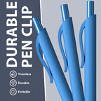 JIMMIDDA Ballpoint Pens Bulk - 107 Pcs Black Ink Pens in Bulk | 1.0 Medium Point Smooth Writing, Retractable No Bleed Ball Point Pen for Men Women (Blue Barrel)