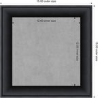 Amanti Art Black Framed Magnetic Board 15x15 X-Small Vision Board for use with Magnets, 100% Metal Sheet to Display Items as Office Decor or for Home Organization in mudroom, Kitchen or Kids Room