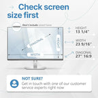 VINTEZ 27 Inch 16:9 Privacy Screen for Computer Monitor and Laptop - Anti Glare Protector Film Blue Light Filter Eye Protection - Computer Screen Privacy Shield, [1 Pack]