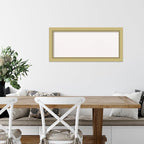 Amanti Art White Cork Board for Wall, 15x33 Vision Board with Gold Frame, Medium Corkboard Office Decor for Home Organization, Casual Corkboard Pinboard to display items for home organization