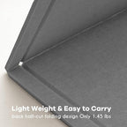 Lightomorrow Bulletin Board, 36 x 24 inches Felt Board - Decorative Pin Board, Cork Board Alternative for Wall, 3' x 2' Foldable Self-Adhesive Vision Board Prayer Board with 20 Pushpins - Gray