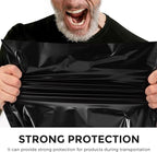 Metronic 1000PC Poly Mailers 12X15.5, Sturdy Shipping Bags for Small Business, Waterproof Mailers Poly Bags, Strong Adhesive Shipping Envelopes for Clothing, Efficient Mailing Envelopes in Black