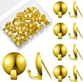 Zhengmy 30 Pcs Metal Cubicle Hooks Fabric Panel Wall Hooks Cubicle Clips Push Pins Picture Hangers for Bulletin Board 20 Lbs Kitchen Office Home Accessories Supplies(Gold)