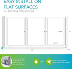 Ghent 36"x72" 3-Door indoor Enclosed Recycled Rubber Bulletin Board, Shatter Resistant, with Lock, Satin Aluminum Frame, Confetti (PA33672TR-CF) ,Made in the USA